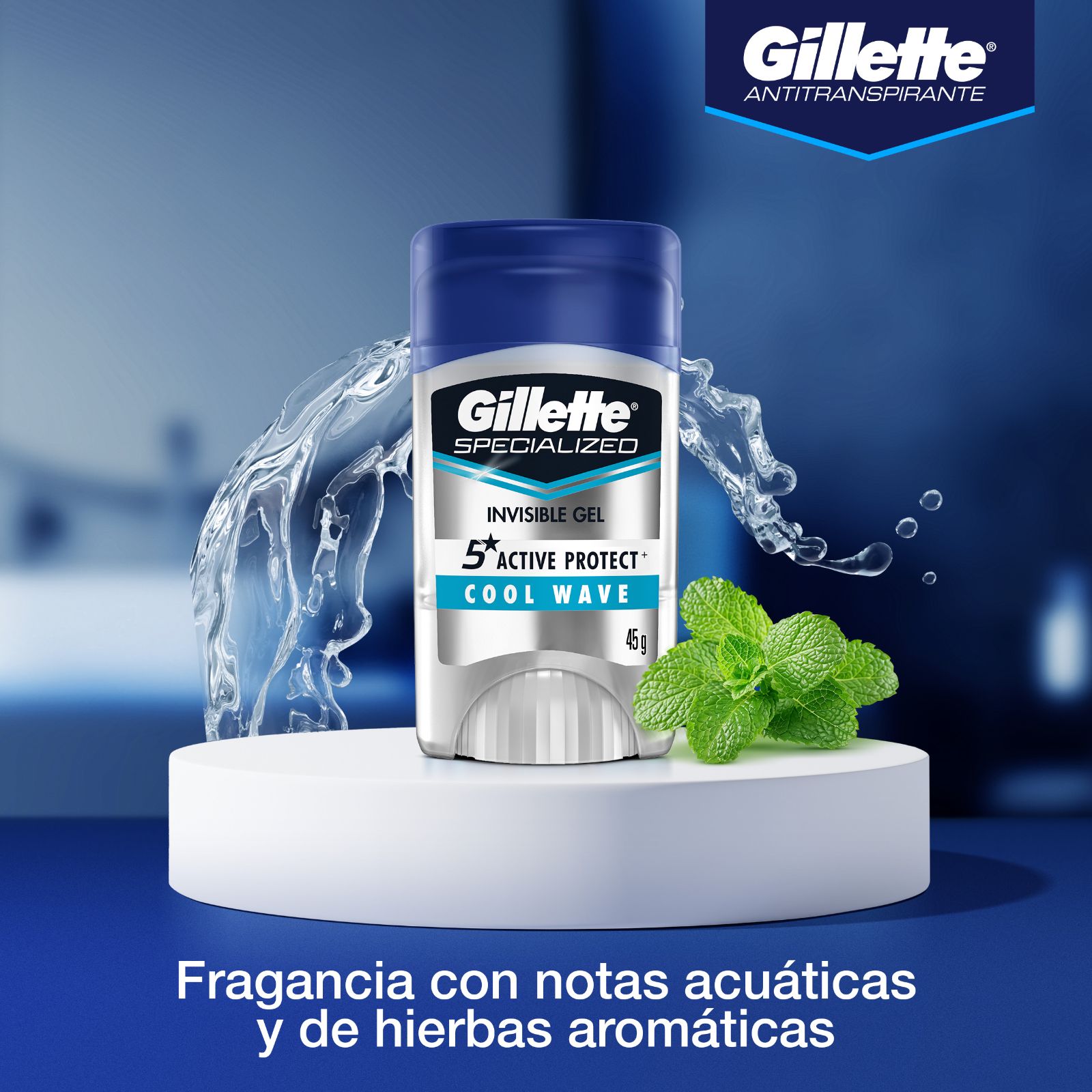 Antitranspirante Gillette Specialized Cool Wave Gel X 45g - 3