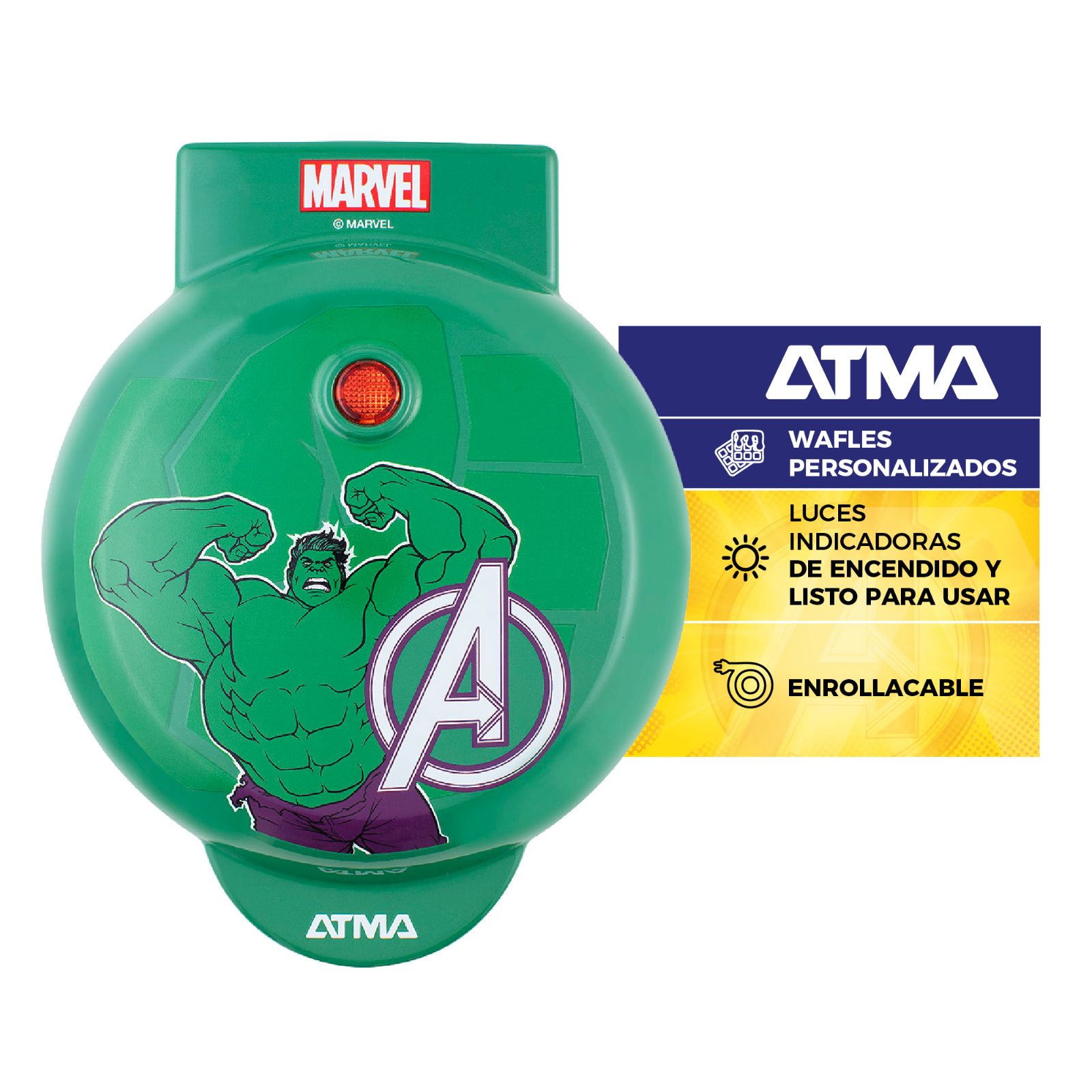 MINI WAFLERA HULK ATMA MARVEL