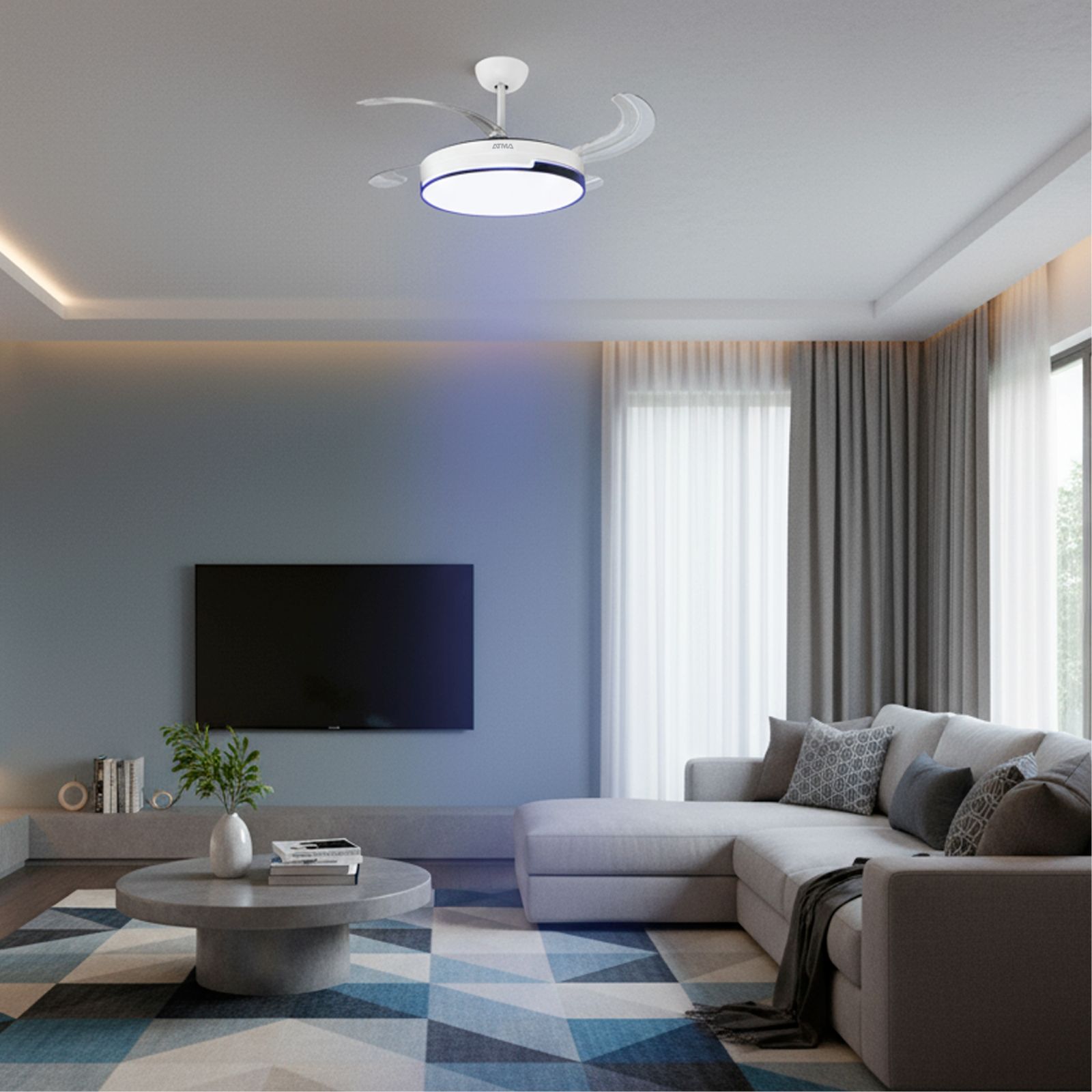 VENTILADOR DE TECHO 42" - 4 ASPAS RETRÁCTILES BLANCO Lifestyle