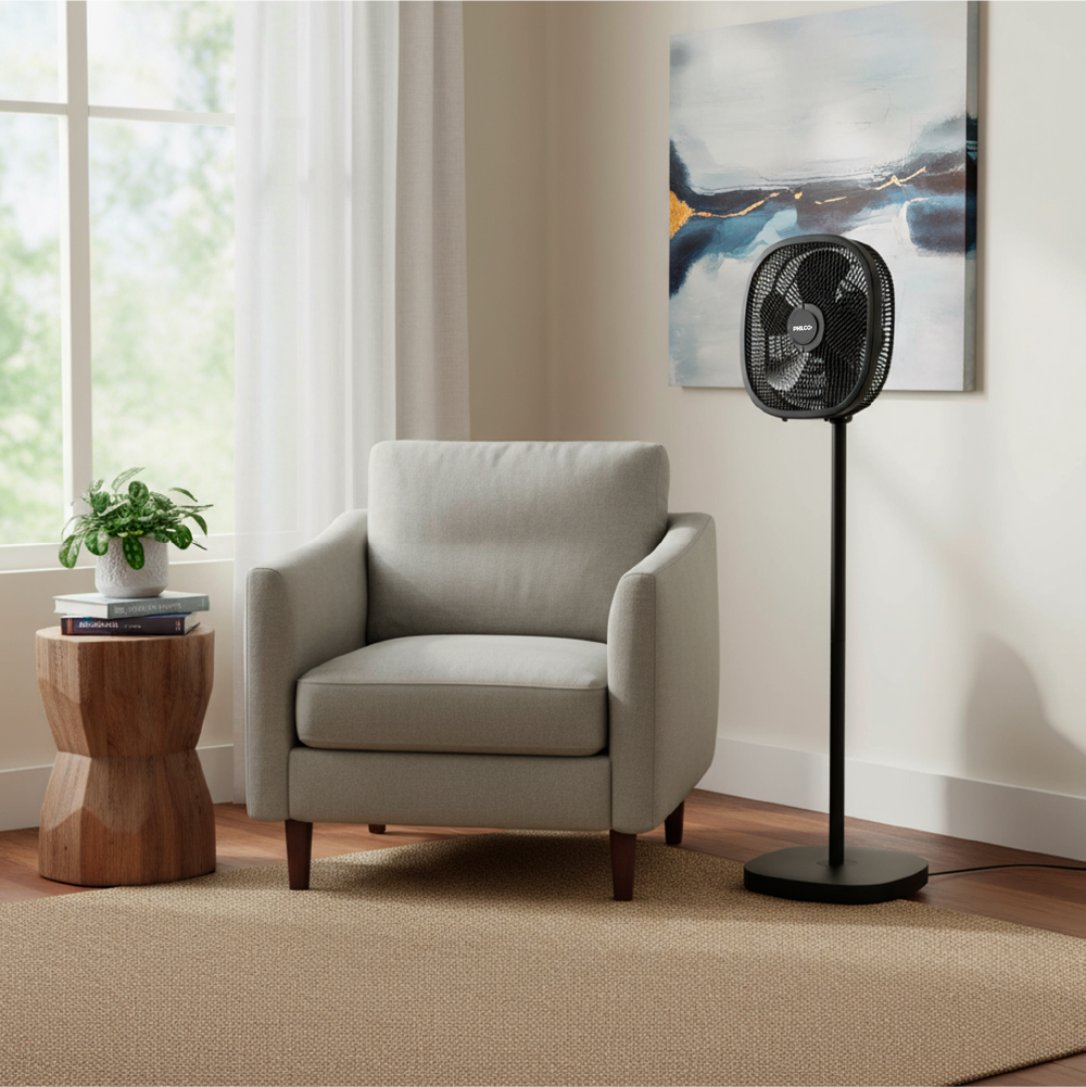 VENTILADOR 2 EN 1 16" - CUADRADO NEGRO Lifestyle