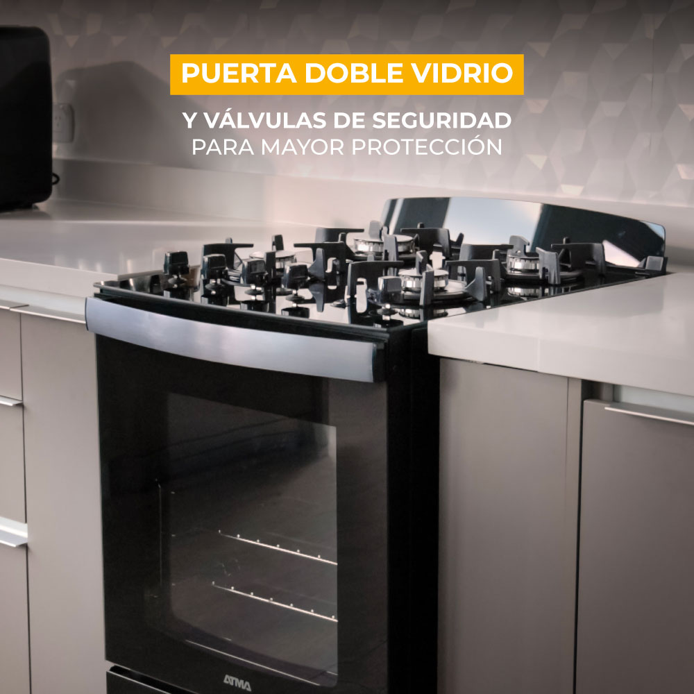 COCINA MULTIGAS 56 CM ATMA NEGRA Lifestyle 2